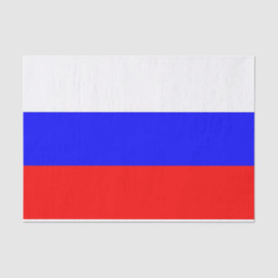 Patriotisches Papiertaschentuch mit der Flagge Rus Seidenpapier