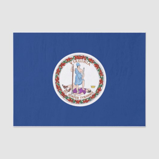 Patriotisches Papiertaschentuch mit der Flagge Vir Seidenpapier (Vorderseite)