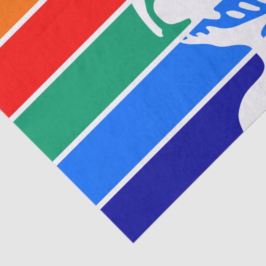 Patriotisches Papiertaschentuch mit der Flagge von Seidenpapier (Ausschnitt)