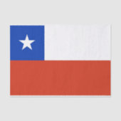 Patriotisches Papiertaschentuch mit Fahne des Chil Seidenpapier (Vorderseite)