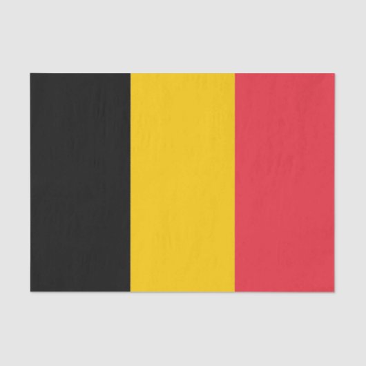 Patriotisches Papiertaschentuch mit Flagge Belgien Seidenpapier (Vorderseite)