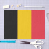 Patriotisches Papiertaschentuch mit Flagge Belgien Seidenpapier (Handwerk)