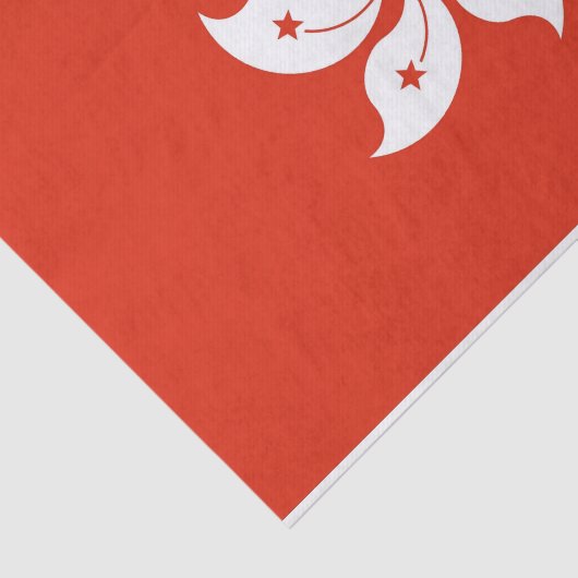 Patriotisches Papiertaschentuch mit Flagge Hongkon Seidenpapier (Ausschnitt)