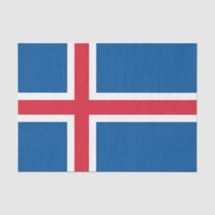 Patriotisches Papiertaschentuch mit Flagge Islands Seidenpapier