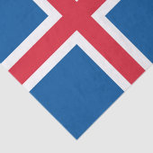 Patriotisches Papiertaschentuch mit Flagge Islands Seidenpapier (Ausschnitt)