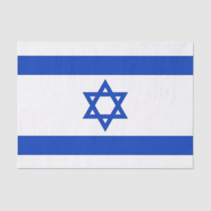 Patriotisches Papiertaschentuch mit Flagge Israels Seidenpapier