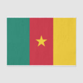 Patriotisches Papiertaschentuch mit Flagge Kamerun Seidenpapier (Vorderseite)