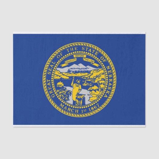 Patriotisches Papiertaschentuch mit Flagge Nebrask Seidenpapier (Vorderseite)