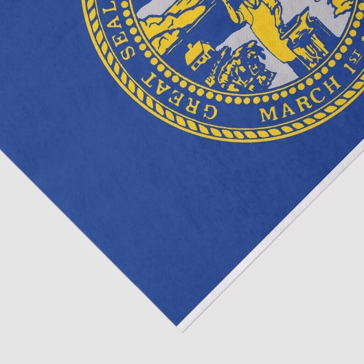 Patriotisches Papiertaschentuch mit Flagge Nebrask Seidenpapier (Ausschnitt)