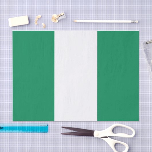 Patriotisches Papiertaschentuch mit Flagge Nigeria Seidenpapier (Handwerk)