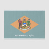 Patriotisches Papiertaschentuch mit Flagge von Del Seidenpapier (Vorderseite)