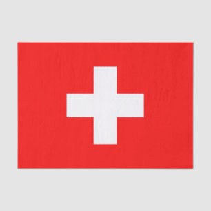 Patriotisches Papiertaschentuch mit Schweizer Flag Seidenpapier