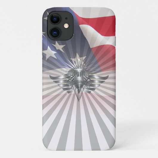 Patriotisches Paratrooper-Gedenkdesign Case-Mate iPhone Hülle (Rückseite)
