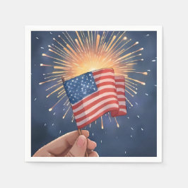 Patriotisches Party der amerikanischen Flagge Serviette