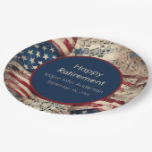 Patriotisches Party Pappteller (Schrägansicht)