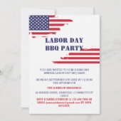 Patriotisches Party zum Tag der GRILLEN Einladung (Vorderseite)