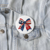 Patriotisches Patchwork-Band mit Sternen und Strei Button (Beispiel)