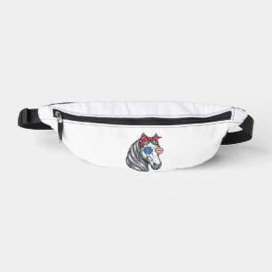 Patriotisches Pferd mit Flagge Sonnenbrille Vintag Bauchtasche