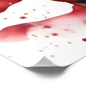 Patriotisches Pferd mit US-Flaggen-Aquarell-Poster Poster (Ecke)