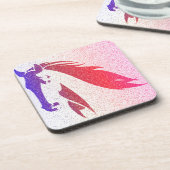 Patriotisches Pferd Sparkle Hartplastischer Unters Getränkeuntersetzer (Linke Seite)