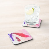 Patriotisches Pferd Sparkle Hartplastischer Unters Getränkeuntersetzer (Rechte Seite)