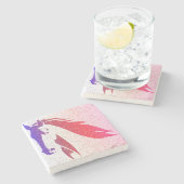 Patriotisches Pferd Sparkle Stone Untersetzer (Seitenansicht)