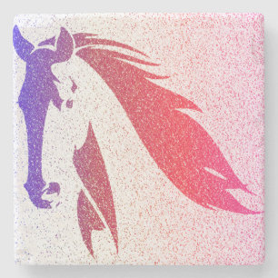 Patriotisches Pferd Sparkle Stone Untersetzer