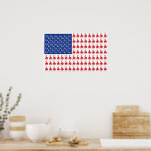 Patriotisches Pferd und Reiter Poster (Küche)