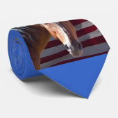 Patriotisches Pferd und USA-Flagge Krawatte (Gerollt)