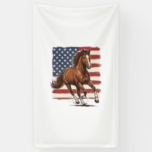 Patriotisches Pferd Vintage Western Vektor Design_ Banner