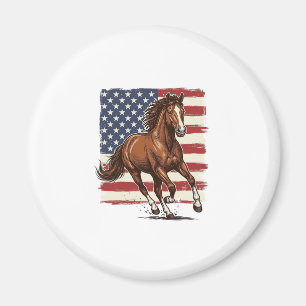 Patriotisches Pferd Vintage Western Vektor Design_ Magnet