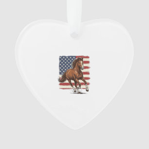 Patriotisches Pferd Vintage Western Vektor Design_ Ornament