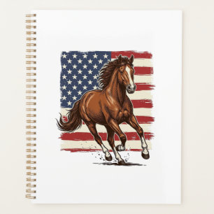 Patriotisches Pferd Vintage Western Vektor Design_ Planer