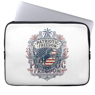 Patriotisches Pferdeliebhaber Vektorgrafik T-Shirt Laptopschutzhülle