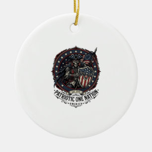 Patriotisches Phantom Patriot Horror Monster Patri Keramik Ornament