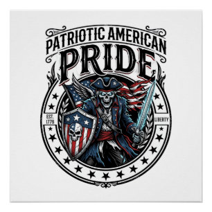 Patriotisches Phantom Patriot Horror Monster Patri Poster