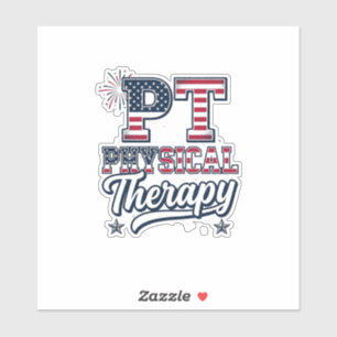 Patriotisches Physiotherapie Vintage PT-Shirt-Desi Aufkleber