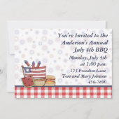 Patriotisches Picknick Einladung (Vorderseite)