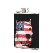 Patriotisches pitbull flachmann (Links)