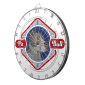 Patriotisches Pitbull-Hundelogo Dartscheibe (Vorderseite rechts)