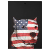 Patriotisches pitbull klemmbrett (Rückseite)