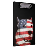 Patriotisches pitbull klemmbrett (Rechts)