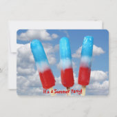 Patriotisches Popsiv-Party Einladung (Vorderseite)