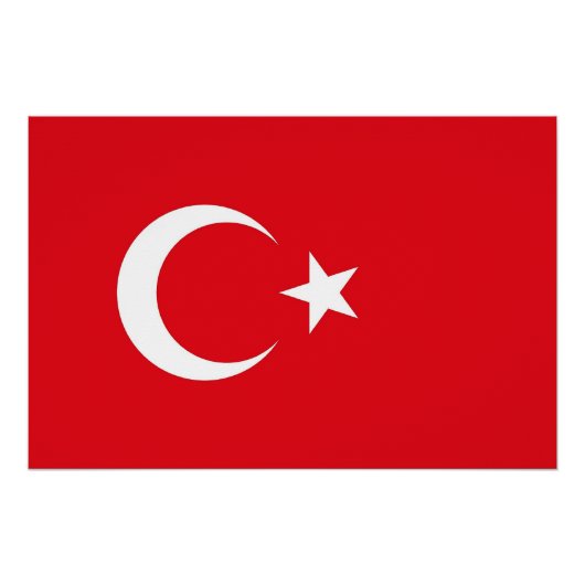 Patriotisches Poster mit der Flagge der Türkei (Vorderseite)