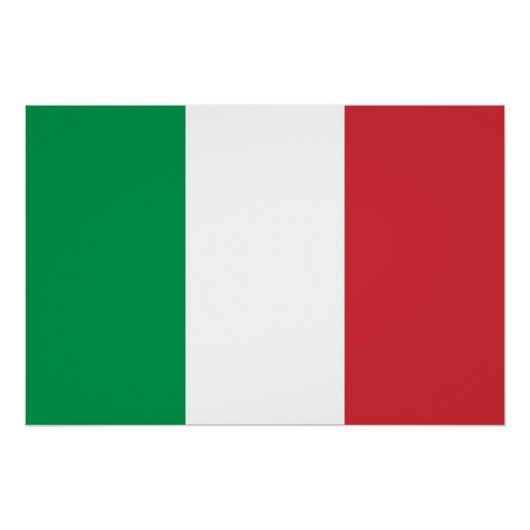 Patriotisches Poster mit der Flagge Italiens (Vorderseite)