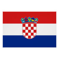 Patriotisches Poster mit der Flagge Kroatiens