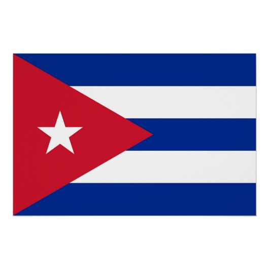 Patriotisches Poster mit der Flagge Kubas (Vorderseite)