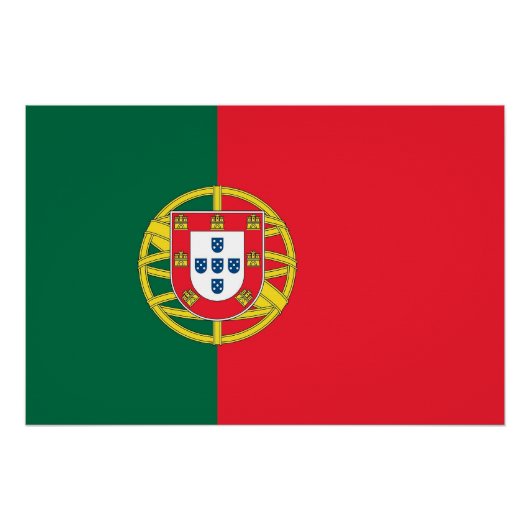 Patriotisches Poster mit der Flagge Portugals (Vorderseite)