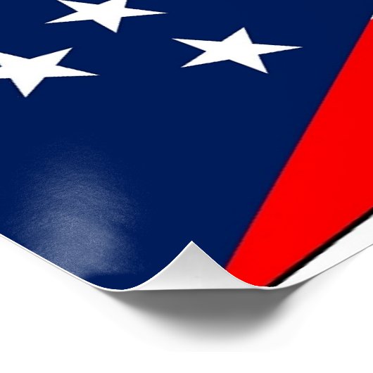 Patriotisches Poster mit der Flagge von Ohio (Ecke)