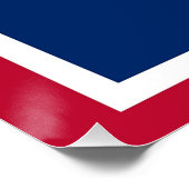 Patriotisches Poster mit der Flagge von Wyoming (Ecke)